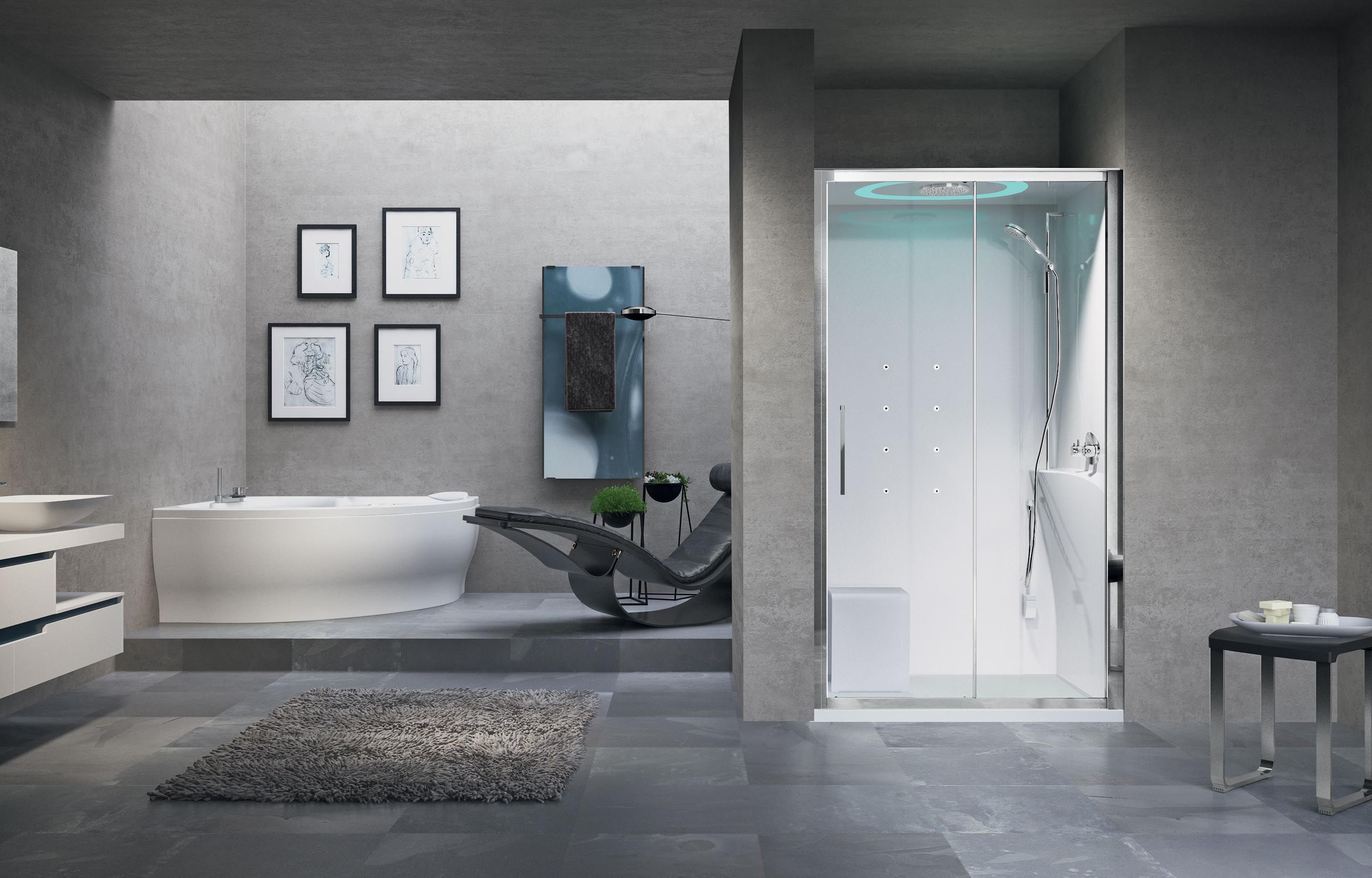 Shower cubicles - Eon 2P120X80 ve výklenku