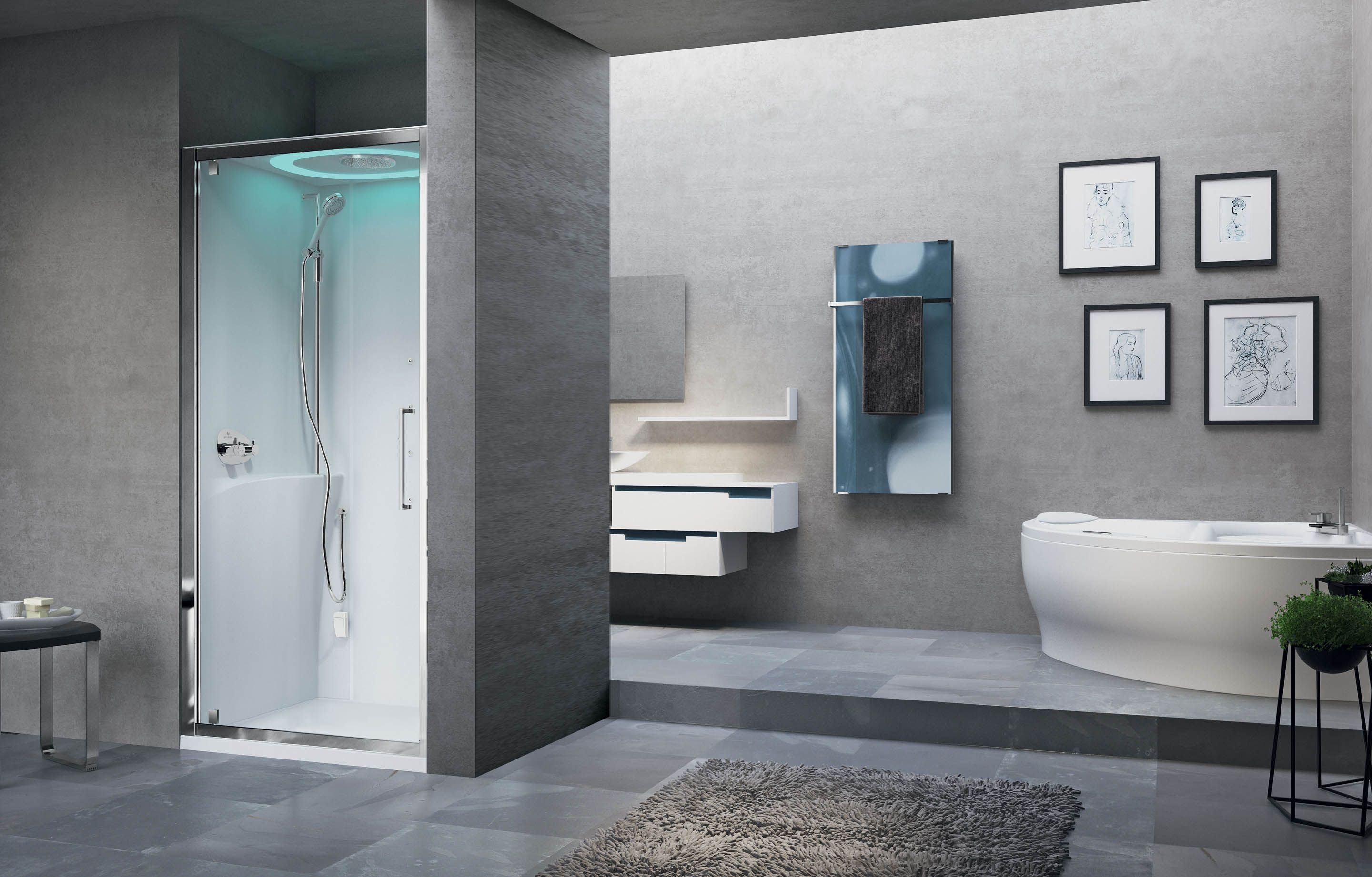 Shower cubicles - Eon G90 ve výklenku