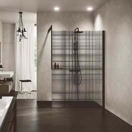 Shower spaces - Kuadra H Frame sklo s potiskem